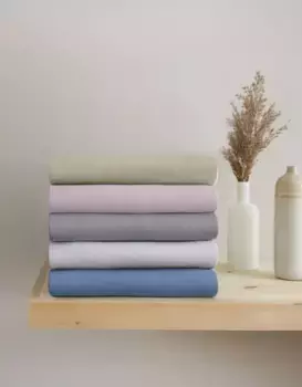 Простыня OTTO Products "Простыня Jannis" 180-200х200-220 см, 1 шт., синий