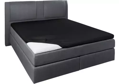 Простыня Primera " Простыня из тонкого джерси с эластаном для матрасов-топперов", подходит для матрасов-топперов и кроватей с пружинными матрасами 90-120х200-220 см, 1 шт., черный