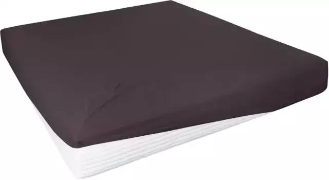 Простыня Primera "тонкий джерси с эластаном", изготовлена из 95 % чесаного хлопка и 5 % эластана 180-200х200-220 см, 1 шт., темно-коричневый