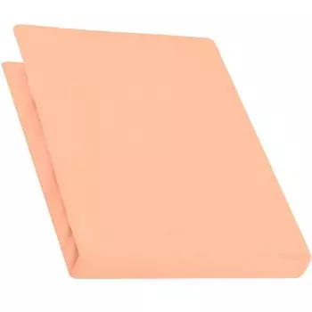 Простыня Pur на подгонке 90х200-100х220 абрикос хлопок джерси 160г/м aqua-textil