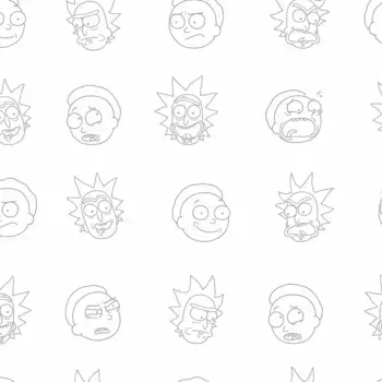 Простыня Rick and Morty