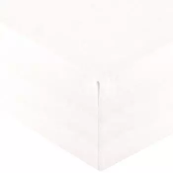 Простыня Royal на подгонке 120х200-130х220 белоснежная 97% хлопок 3% эластан 210г/м aqua-textil