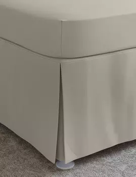 Простыня с подзором из египетского хлопка плотностью 230 нитей Marks & Spencer, крем