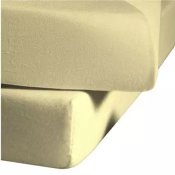 Простыня сатиновая приталенная Fleuresse Mako цвет ваниль 0215 180x200