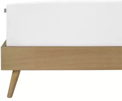 Простыня Schiesser "Finni" из согревающего хлопка, для матрасов высотой до 18 см, зеленого цвета 140х200 см, 1 шт., белый