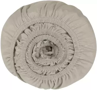 Простыня Schiesser "Flexi из 95 % хлопка и 5 % эластана премиум-качества", подходит для высоких матрасов и кроватей с пружинными матрасами, выполнена в зеленом цвете 180х200 см, 1 шт., цвет Helltaupe