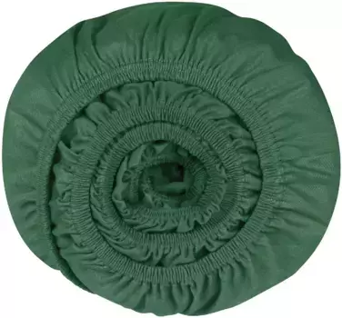 Простыня Schiesser "Flexi из 95 % хлопка и 5 % эластана премиум-качества", подходит для высоких матрасов и кроватей с пружинными матрасами, выполнена в зеленом цвете 180х200 см, 1 шт., темно-зеленый