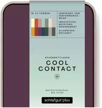 Простыня Schlafgut "Cool Contact", 100% гребённая микрофибра 180-200х200 см, 1 шт., фиолетовый
