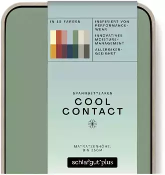 Простыня Schlafgut "Cool Contact", 100% гребённая микрофибра 120-130х200 см, 1 шт., зеленый