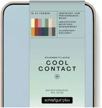 Простыня Schlafgut "Cool Contact", 100% гребённая микрофибра 180-200х200 см, 1 шт., синий