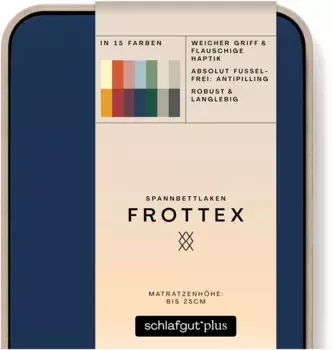 Простыня Schlafgut "Frottex", 100% махровая ткань 120-130х200 см, 1 шт., синий