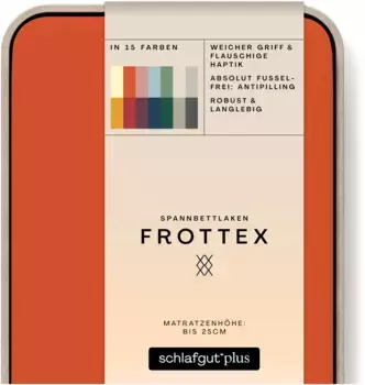 Простыня Schlafgut "Frottex", 100% махровая ткань 120-130х200 см, 1 шт., цвет Red Mid