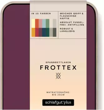 Простыня Schlafgut "Frottex", 100% махровая ткань 140-160х200 см, 1 шт., фиолетовый