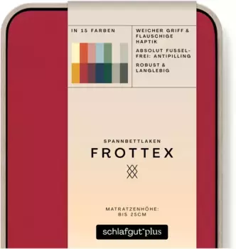 Простыня Schlafgut "Frottex", 100% махровая ткань 180-200х200 см, 1 шт., красный