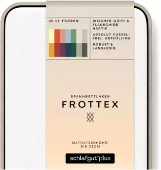 Простыня Schlafgut "Frottex", 100% махровая ткань 90-100х190-200 см, 1 шт., цвет Full-White