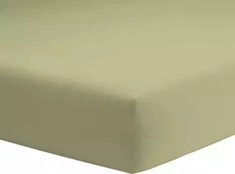 Простыня Schlafgut "Мако трикотаж из 100% хлопка, простыня", для матрасов высотой до 18 см, размером 90х200, 140х200 или 180х200 см 180-200х200 см, 1 шт., зеленый/лайм