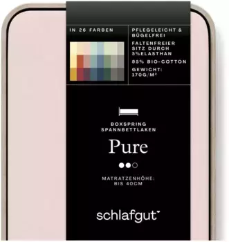 Простыня Schlafgut Pure Boxspring 120-130х200-220 см, фиолетовый