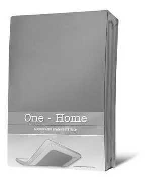 Простыня серая 180х200 см - Простыня из микрофибры 200х200 см One-Home, серый