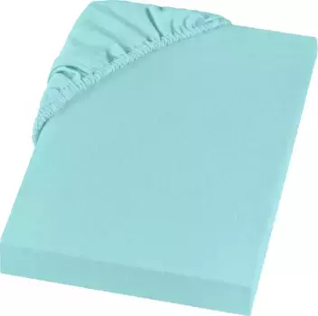 Простыня SETEX на подгонке " Мелкий лен по размеру. 70х140, 90х200, 140х200 или 180х200 см", для матрасов высотой до 23 см, зимних, простыней 200х200 см, 1 шт., бирюзовый