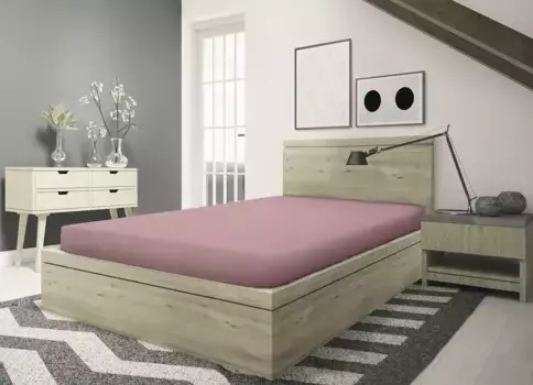 Простыня SETEX "тонкая фланелевая простыня GOTS", изготовленная из сертифицированного органического хлопка 140х200 см, 1 шт., цвет altrosa