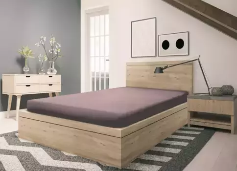 Простыня SETEX "тонкая фланелевая простыня GOTS", изготовленная из сертифицированного органического хлопка 140х200 см, 1 шт., серо-коричневый