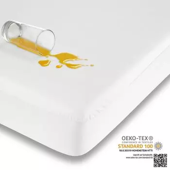 Простыня Sleep прекрасно прилегающая, водонепроницаемая для детей и взрослых, белая 80 см x 180-190 см Betten-ABC