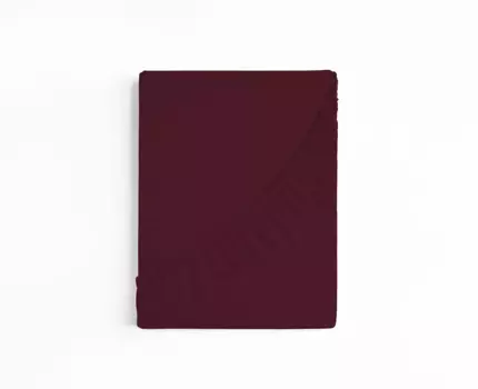 Простыня Sleepstyle "SleepStyle, изготовленная из 100% хлопка", сохраняет форму и проста в уходе, для матрасов высотой до 20 см 180-200х190-200 см, 1 шт., цвет bordeau