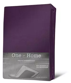 Простыня TERRY 90x200 см - 100x200 см фиолетовая простыня One-Home, фиолетовый