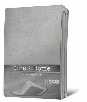 Простыня TERRY 90x200 см - 100x200 см, серебристая простыня One-Home, серебро