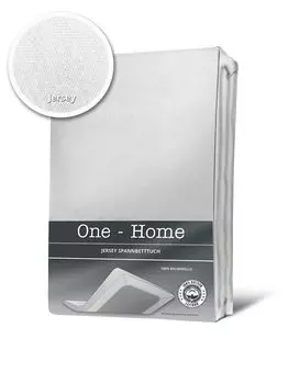 Простыня-топпер простыня белая 180х200 см - 200х200 см трикотаж хлопок One-Home, белый