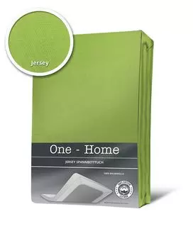 Простыня-топпер простыня зеленая 180х200 см - 200х200 см трикотаж хлопок One-Home, зеленый