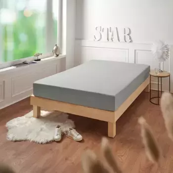 Простыня Traumschlaf, серый