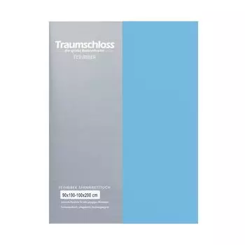 Простыня Traumschloss из тонкого льна 90-100 x 200 см, светло-голубая версия из тонкого льна для дополнительного тепла в холодные дни