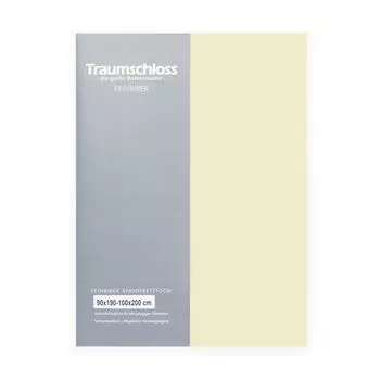 Простыня Traumschloss из тонкого льна размером 90-100 x 200 см, кремово-белая версия из тонкой байки для дополнительного тепла в холодные дни.
