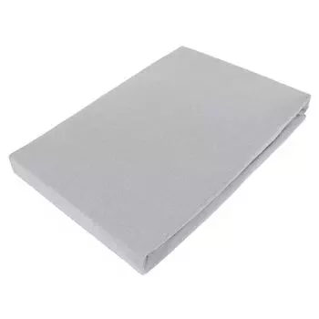 Простыня трикотажная 100% хлопок 140x200/150x200 125 г/м Высота 30 шт. | Серебристо-серый Casa Colori