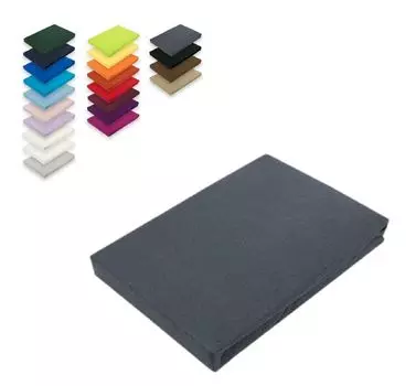 Простыня трикотажная 120 х 200 см антрацит Sdseetraum