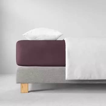 Простыня трикотажная Estella 120х200см, цвет баклажан