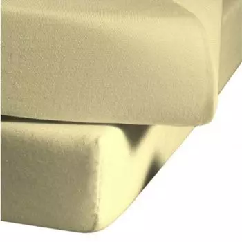 Простыня трикотажная Fleuresse Mako Jenny C цвет ваниль 215 размер: 200х200 см