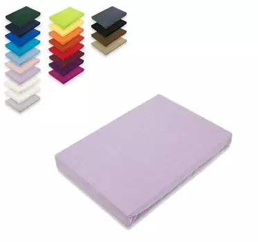 Простыня трикотажная приталенная 140 - 160 х 200 см сиреневая Sdseetraum