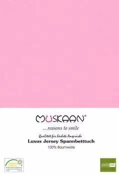 Простыня трикотажная приталенная 180х200 - 200х200 см розовая - 100% хлопок Mskaan