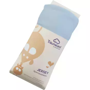 Простыня Trumeland «приятная простыня из мягкого джерси», изготовлена из 100% уютного хлопка, светло-голубой