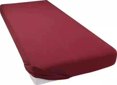 Простыня Вellana "Mako-Jersey" хлопковая 90-100х190-200 см, цвет rubin