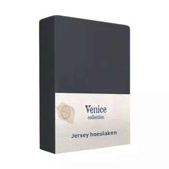 Простыня Venice Jersey антрацит 80/90 х 200 см