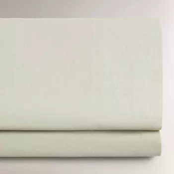 Простыня Zara Home Cotton And Linen, светло-зеленый