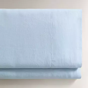 Простыня Zara Home Linen, голубой