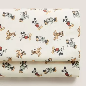 Простыня Zara Home Mickey Disney Flat, бежевый
