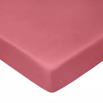Простыня Zefiro из однотонного перкаля Coincasa, темно-розовый