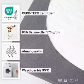 Простыня Zollner, серый