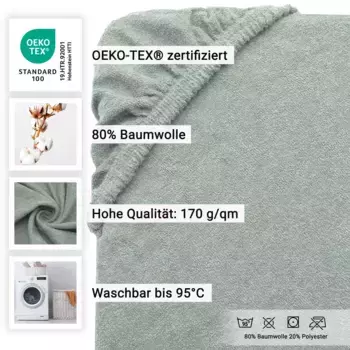 Простыня Zollner, светло-серый