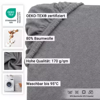 Простыня Zollner, темно-серый